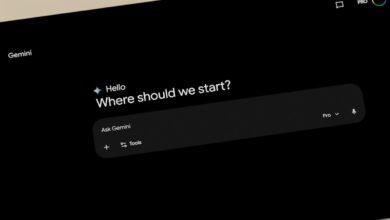 شاشة تطبيق Gemini — تقييد مجانية Gemini